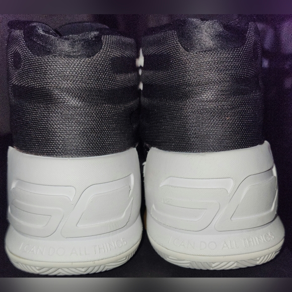 Under Armor, Size 12, Color Blk/White-White - Picture 7 of 7